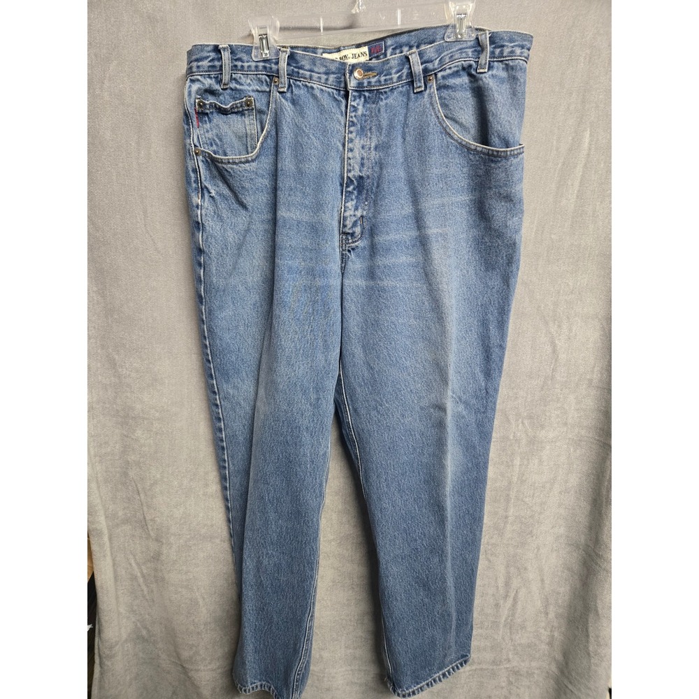 Bugle Boy Jeans 760 Mens 38x28 Vintage Medium Wash Relaxed Tapered Denim